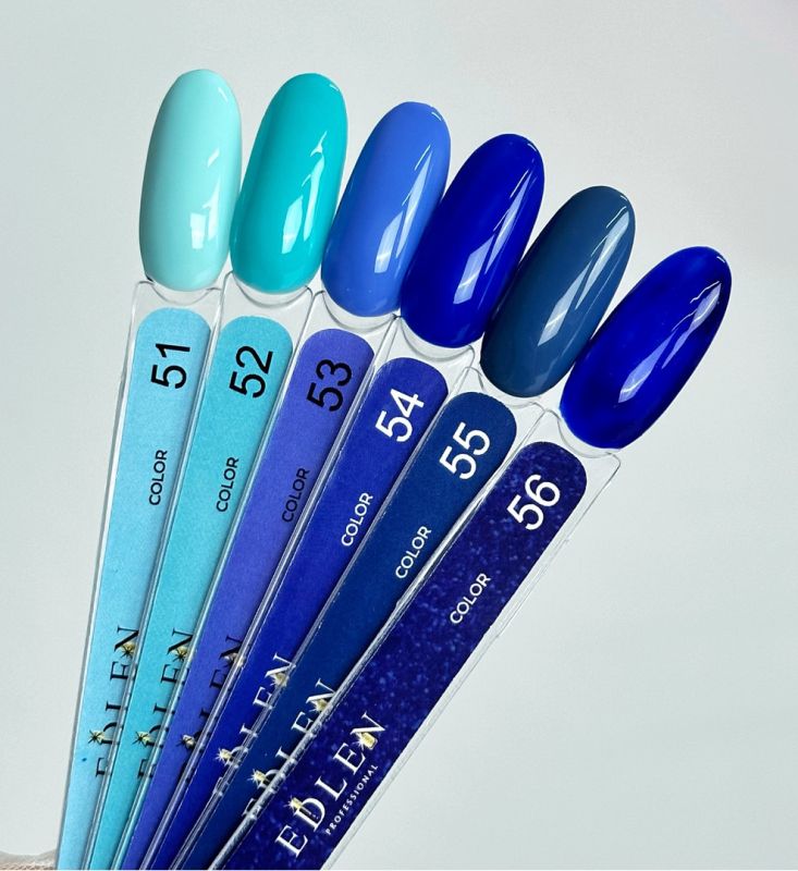 Edlen Gel nail polish 055 (muted blue, enamel), 9 ml