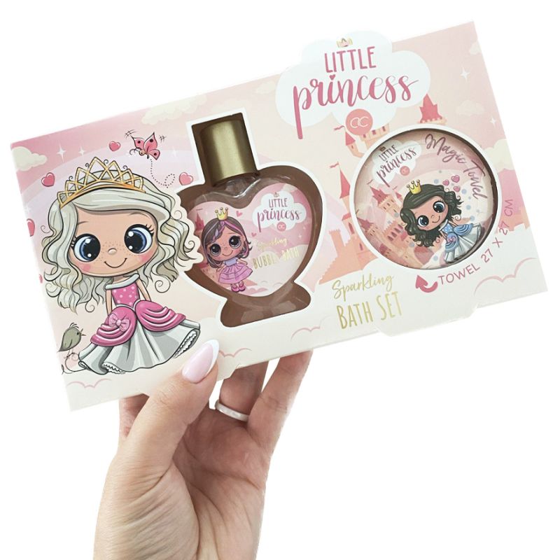 УЦІНКА до 08.2026 Accentra Little Princess Bath Care Set Набір прямокутний (Пінка для душу, 80 мл + Рушник)