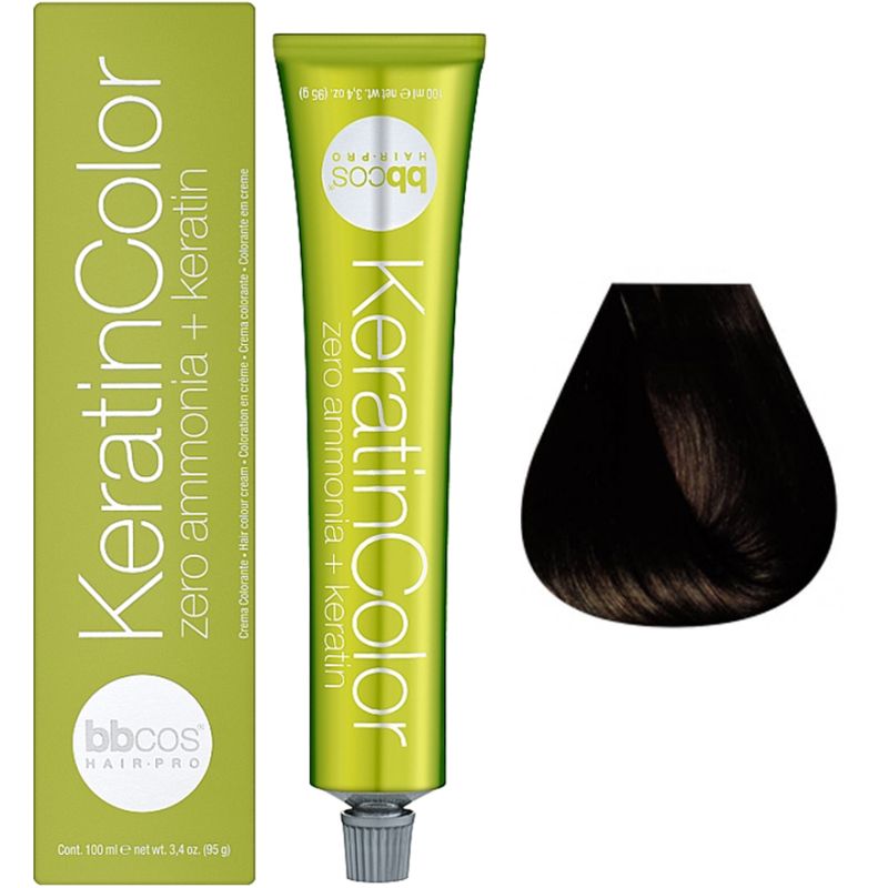 Bbcos Keratin Color Cream-farba for hair 5/00 chestnut light intensive, 100 ml