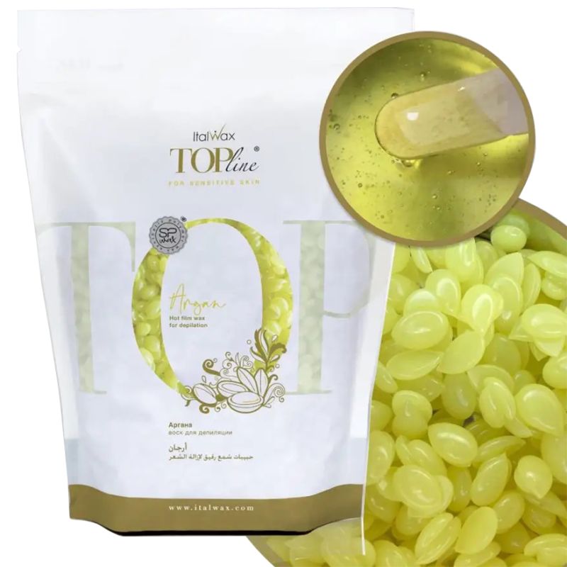 ITALWAX Hot wax granules Argan Top Line yellow, 750 gr.
