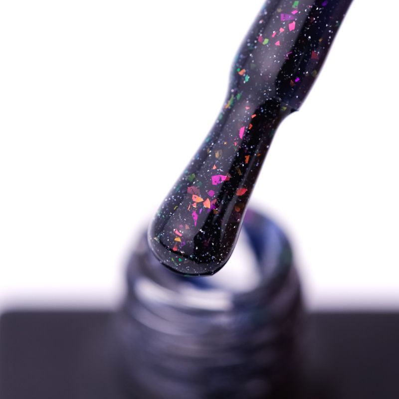 Nails Of The Day Base Reflective No. 03 (navy blue with purple and pink shimmer, reflective), 10 ml