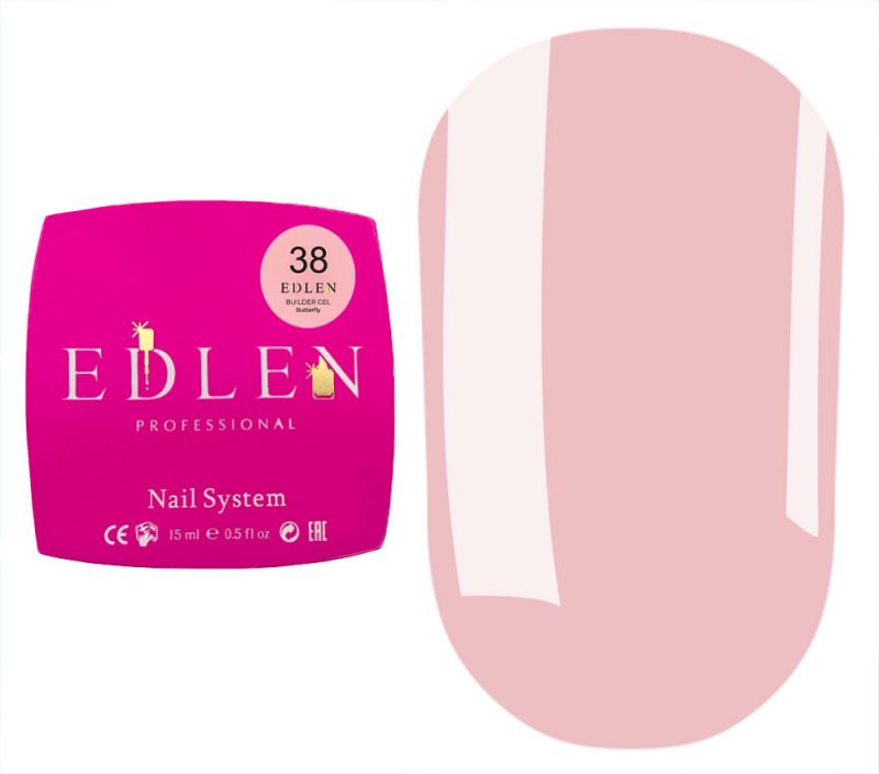 Edlen Гель для ногтей Builder gel Butterfly №38, 15 мл