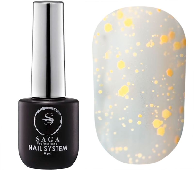 SAGA professional Matte top without sticky ball with kamifubuki MOSAIC 03, 9 ml