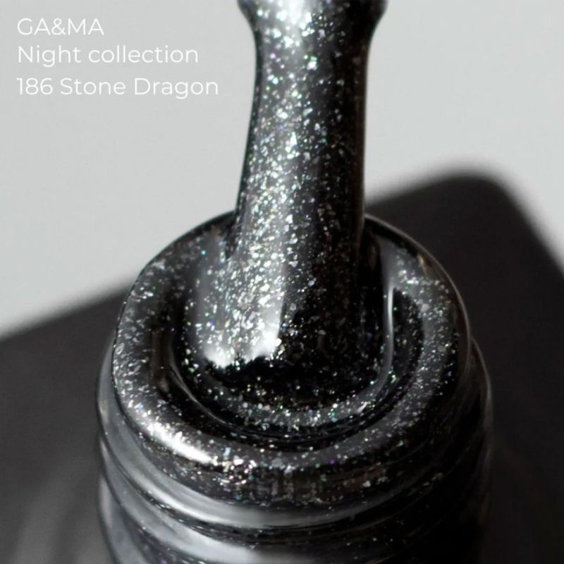 GA&MA Гель-лак Night collection 186 Stone dragon, 10 мл
