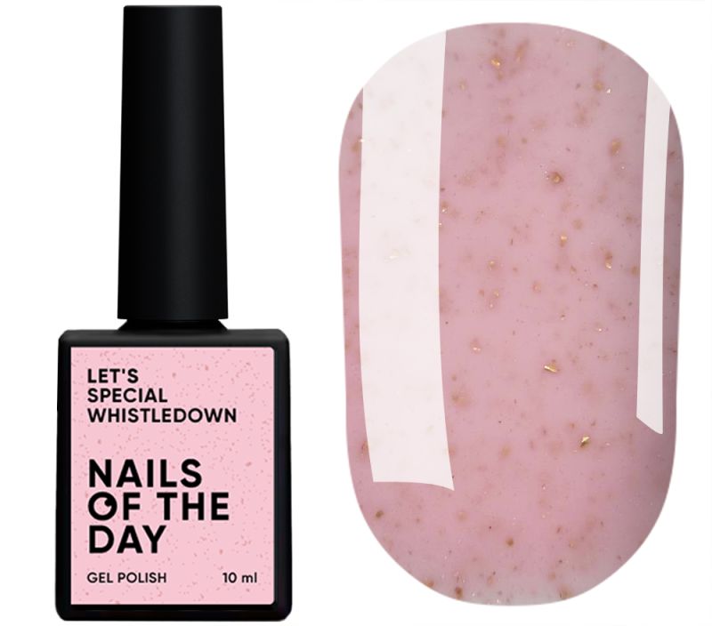 Nails Of The Day Gel Polish Let's special Whistledown (pink with gold glitter), 10 ml