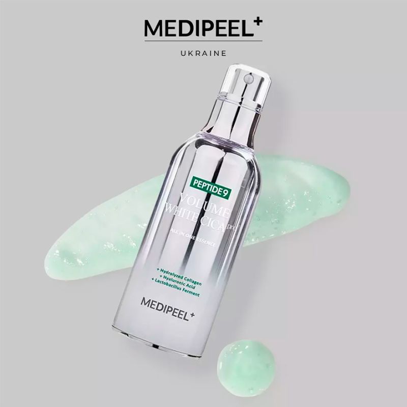 MEDI-PEEL Есенція киснева освітлююча для обличчя з центеллою Peptide 9 Volume All In One White Cica Essence Pro, 100 мл
