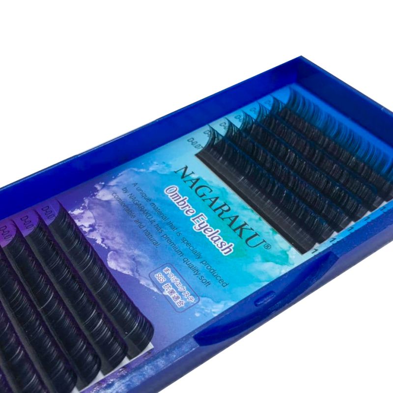 Nagaraku Ombre Blue-Purple D 0.07 (12 strips 12 mm)
