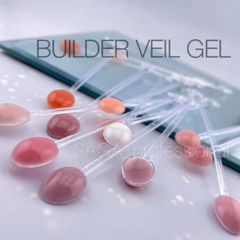SAGA professional Builder Gel Veil 15 (карамельный), 15мл