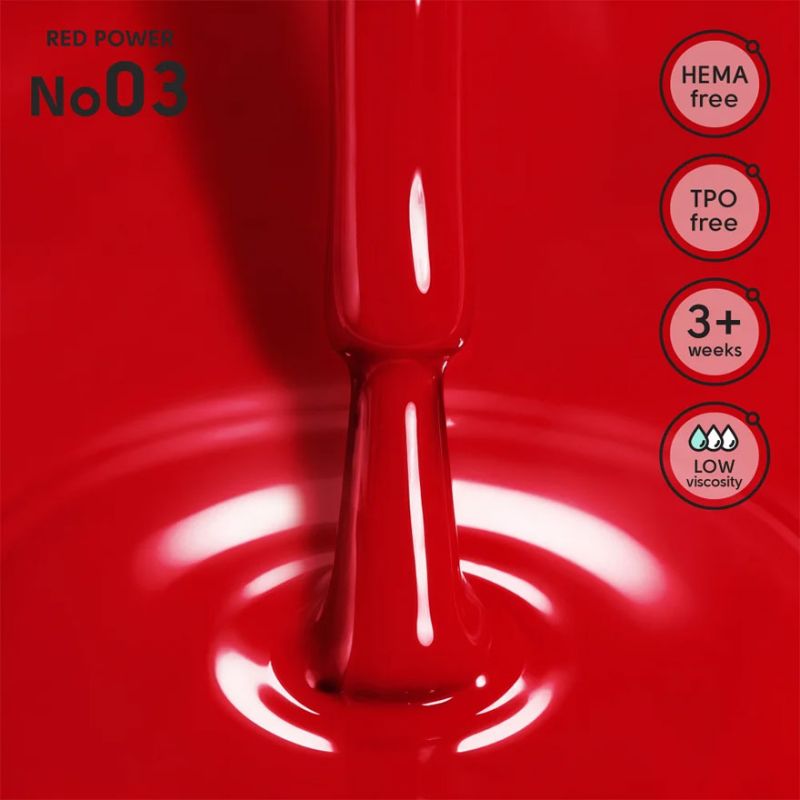 Shelly Гель-лак Red Power 03, 12 мл