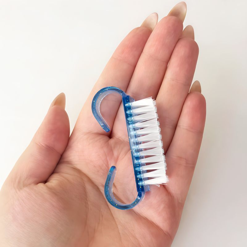 Brush for removing dust, for nails without handle, mini (blue)