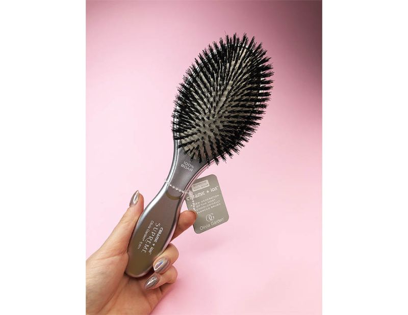 Olivia Garden SUPREME Hair Brush with Natural Bristles Ceramic + ion Boar