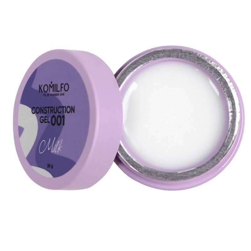 Komilfo гель для нігтів Construction Gel 001 Milk, 30 г