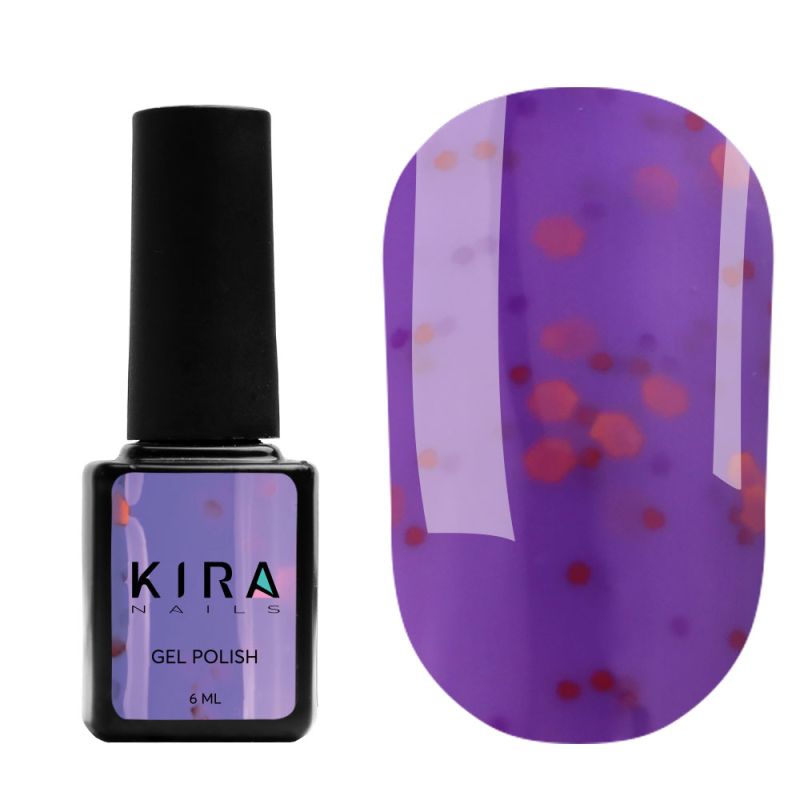 Kira Nails Yoghurt Boom! No. 012 (blueberry ice cream with neon glitters, yoghurt), 6 ml