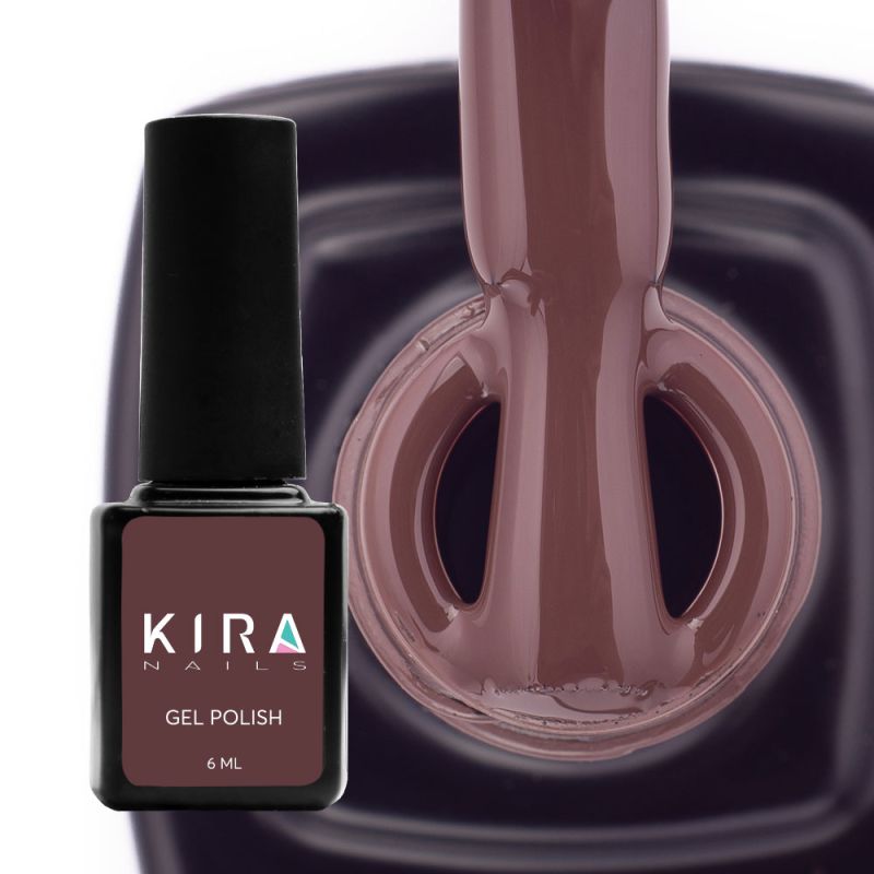 Kira Nails gel varnish No. 121 (dark chocolate, enamel), 6 ml