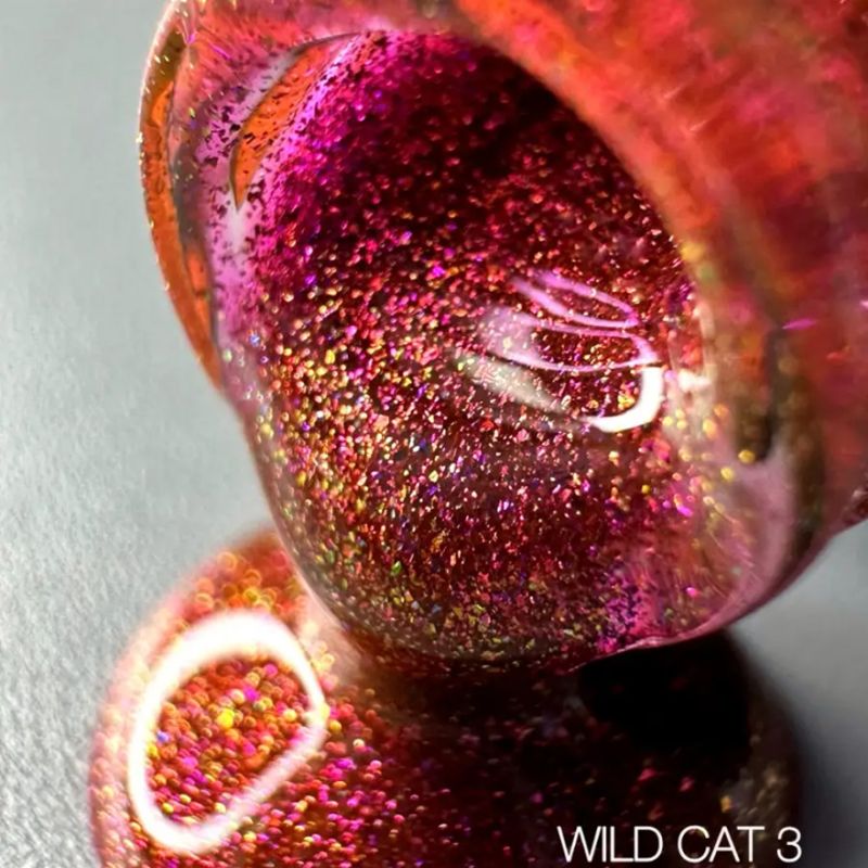 SAGA professional gel polish WILD CAT 03 (orange with pink), 9 ml