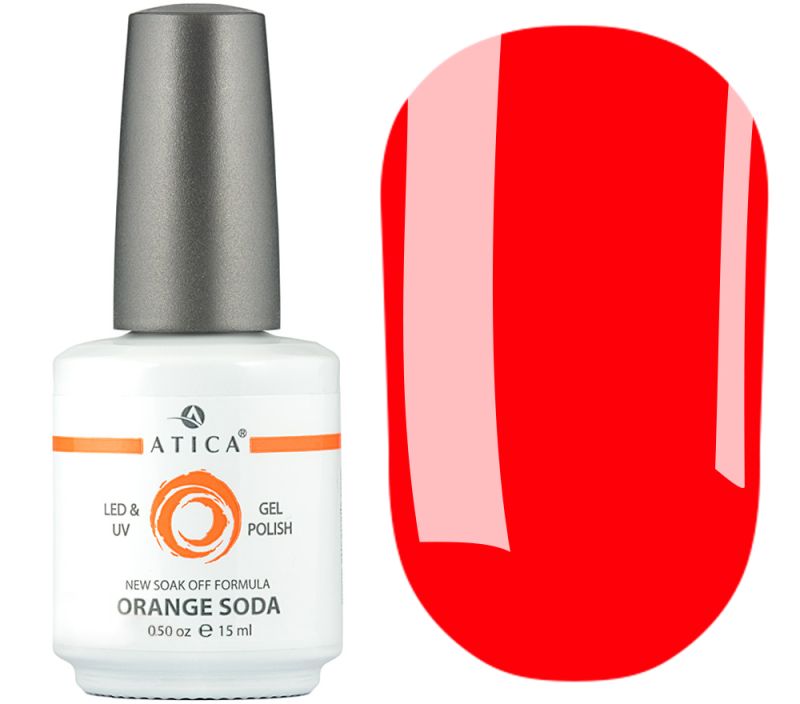 Gel polish Atica GPM003 Orange Soda, 15 ml