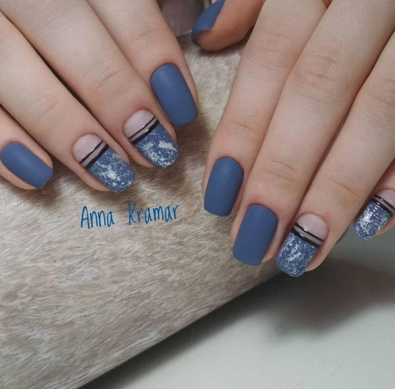 Kira Nails gel-varnish No. 161 (dark blue-azure, enamel), 6 ml