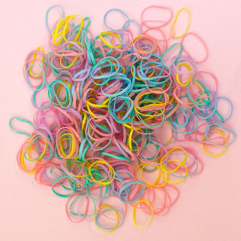 Silicone hair ties (multi-colored) 1.5 cm, 300 pcs