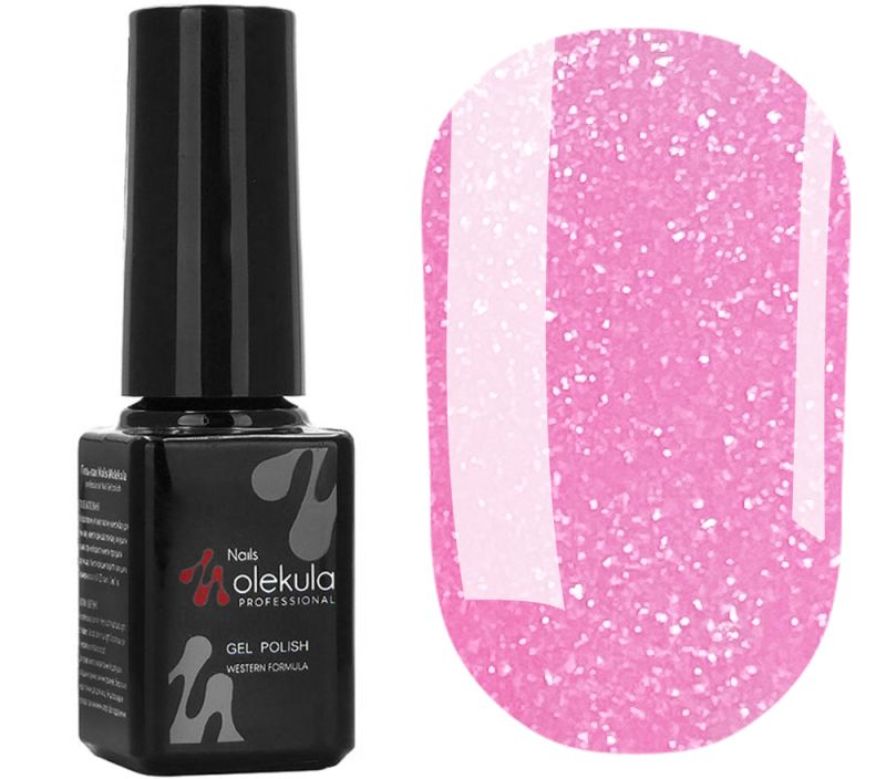 Gel polish Molekula No. 143 (pink, with mica), 6 ml
