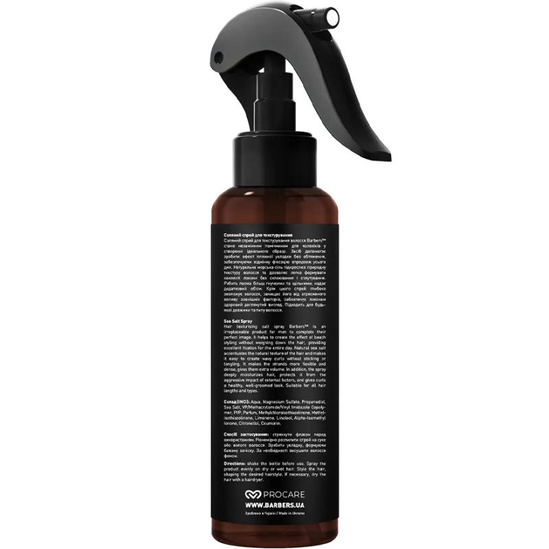 BARBERS Texturizing salt hair spray Miami, 200 ml
