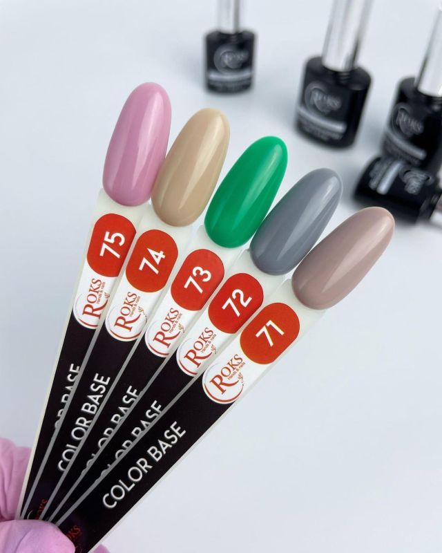 Rubber base French Roks №075 Color Base (пыльно-сиреневый), 8 мл