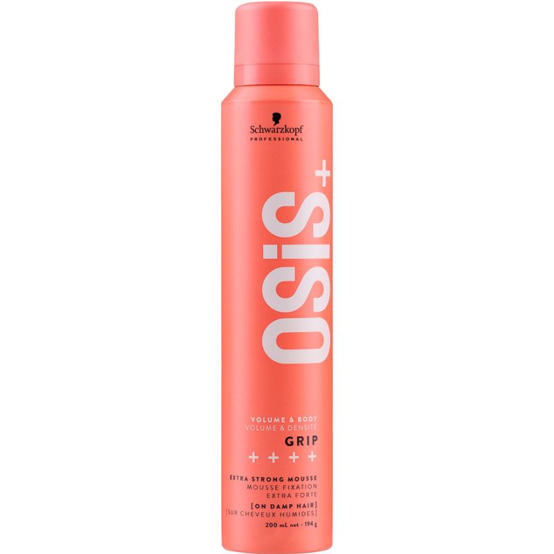 Schwarzkopf OSIS + 4 Grip - Extra strong hold volumizing mousse, 200 ml