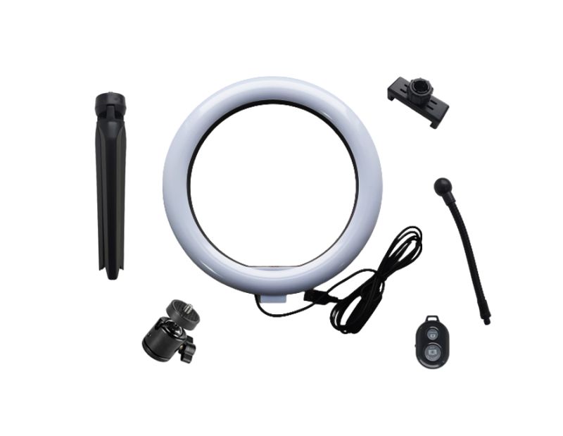 LED ring with phone holder