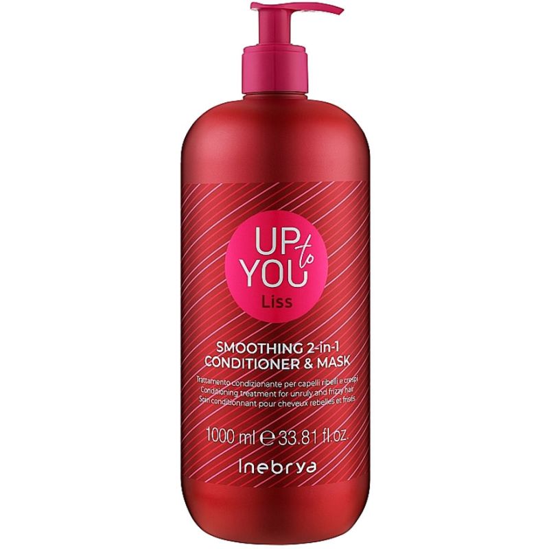 Inebrya Маска-кондиционер 2 в 1 для разглаживания волос Up To You Smoothing 2-in-1 Mask&Cond, 1000 мл