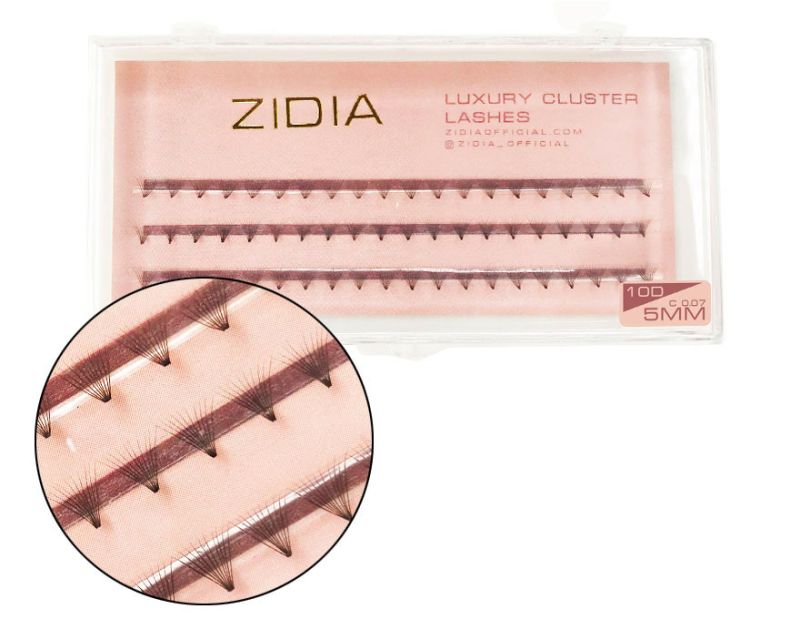 ZIDIA Lower lashes нижние ресницы 10D C 0,7 (3 ленты, размер 5 мм)