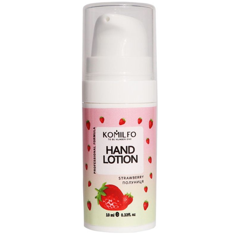 Komilfo Hand Lotion Strawberry - Strawberry Hand Lotion, 10 ml