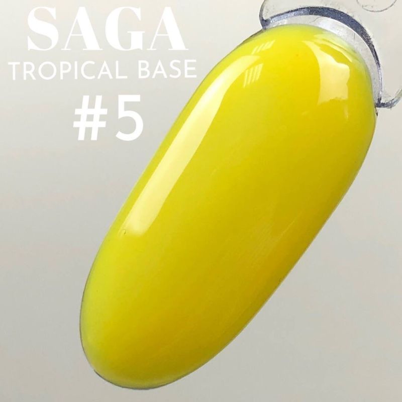 SAGA professional tropical BASE з пензликом 5 (жовтий, неоновий), 9 мл