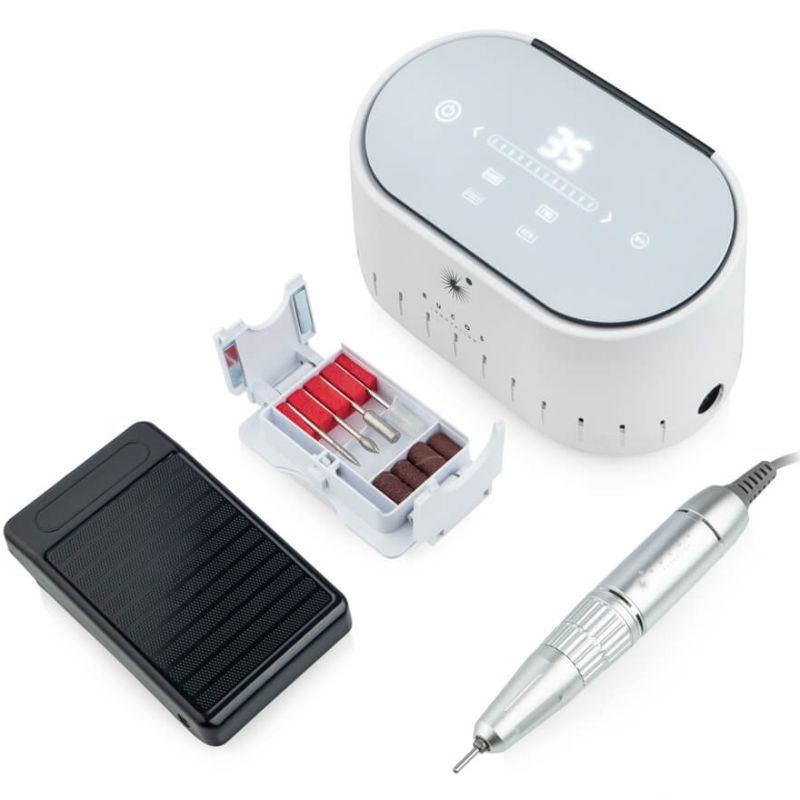 BUCOS Машинка для манікюру та педикюру Nail Drill X3 PRO WHITE PEARL (65W/35000 об.), (гарантія 12 місяців)