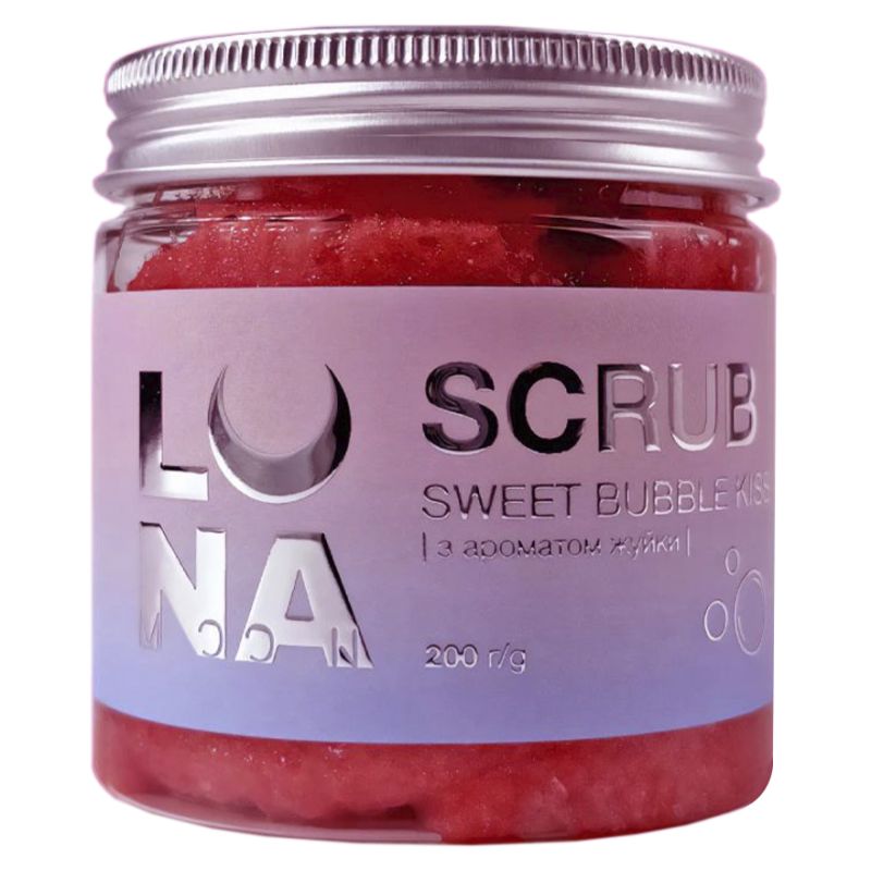 LUNA Скраб для рук та ніг з ароматом жуйки Scrub Sweet Bubble Kiss, 200 г