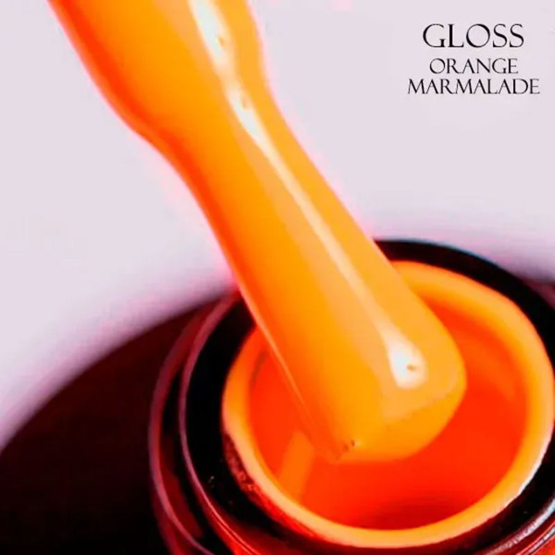 Гель-лак GLOSS Orange Marmalade 504 (яскраво-помаранчевий неоновий), 11 мл