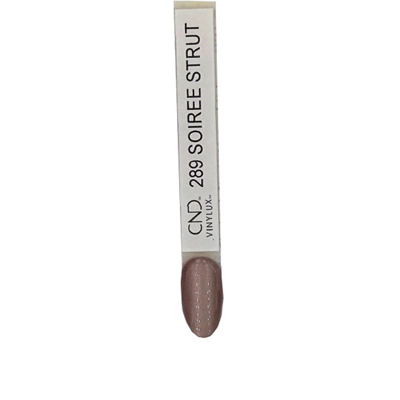 Varnish CND Vinylux Weekly Polish - Soiree Strut (289) (light gray with a light pastel pink, mother-of-pearl), 15 ml