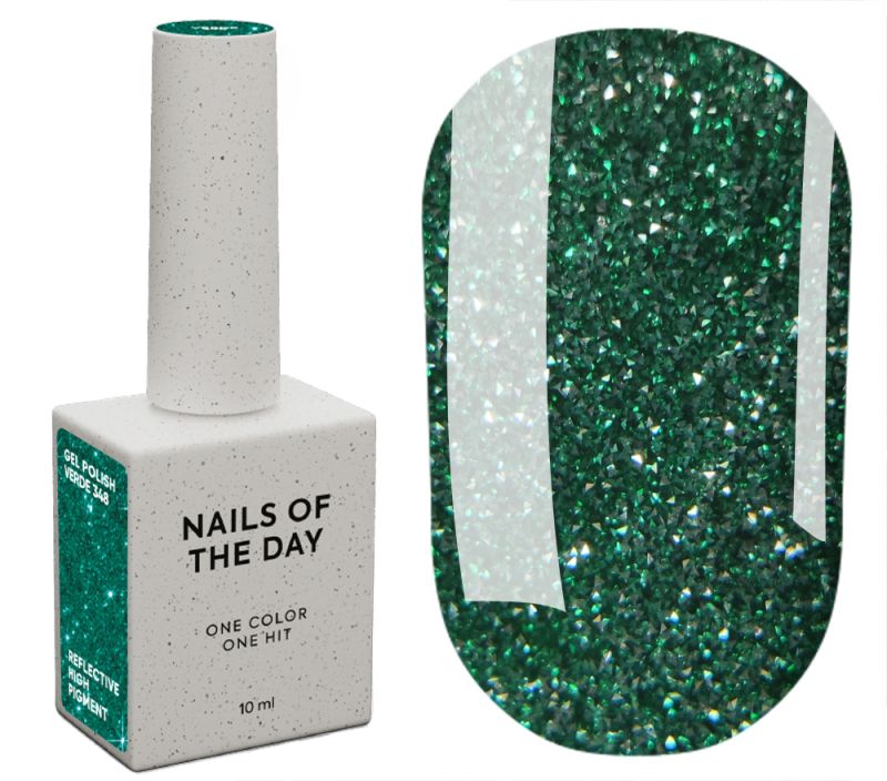 Nails Of The Day гель-лак Gel polish Verde-348, 10 мл
