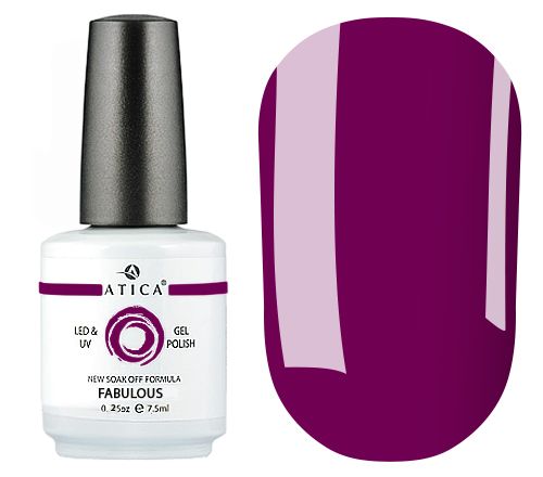 Gel varnish Atica GPM 211 Fabulous (bright purple, enamel), 7.5 ml