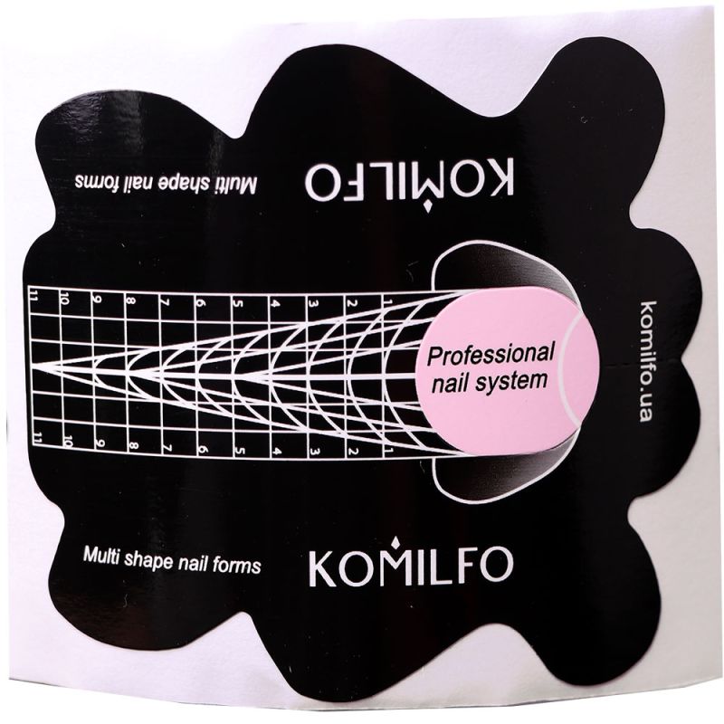 Komilfo Multi Shape Nail Forms Мультифункциональные формы для наращивания, 10 шт