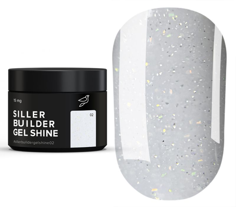Siller Гель для ногтей Builder Shine Gel №02, 15 мл