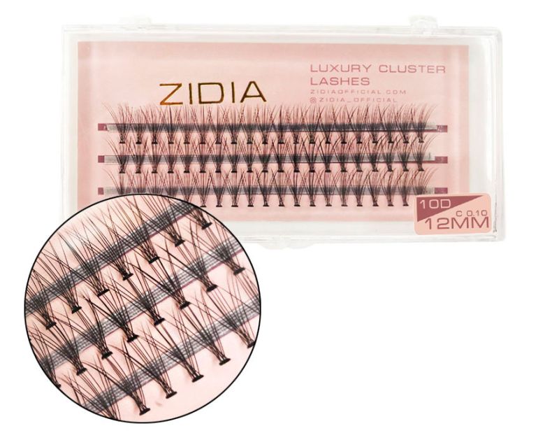 ZIDIA Cluster lashes Ресницы-пучки 10D C 0,10 (3 ленты, размер 12 мм)