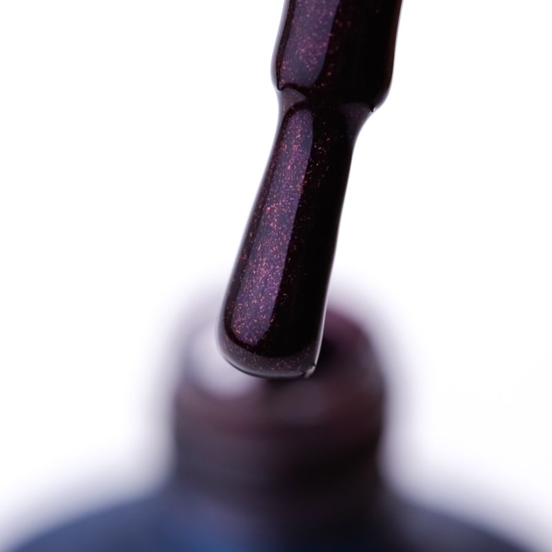 NUB 063 Rebel Heart gel varnish (dark burgundy-cherry with fine shimmer), 8 ml