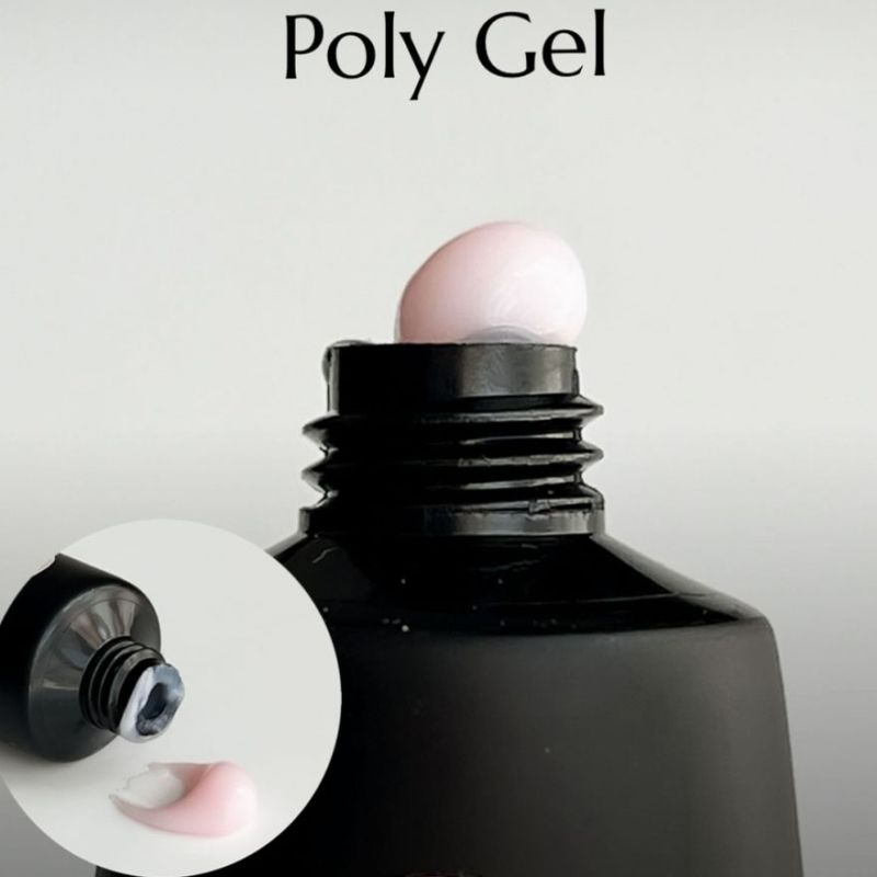 Molekula Gel for nails Poly Gel №02 Pink (light pink, translucent), 30 ml