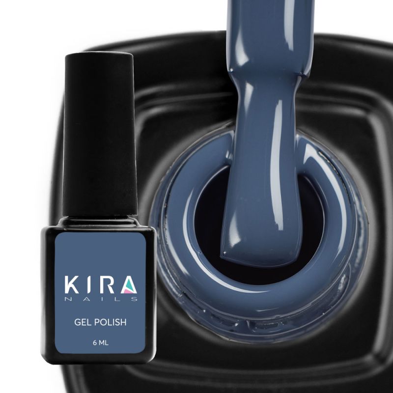 Kira Nails gel-varnish No. 161 (dark blue-azure, enamel), 6 ml
