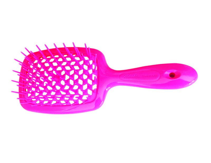 Janeke Superbrush Hair Comb Neon Pink