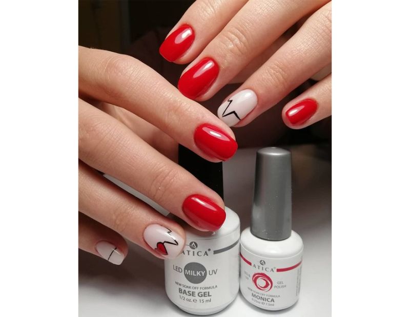 Atica Monica GPM122 gel-varnish (red-burgundy, enamel), 7.5 ml