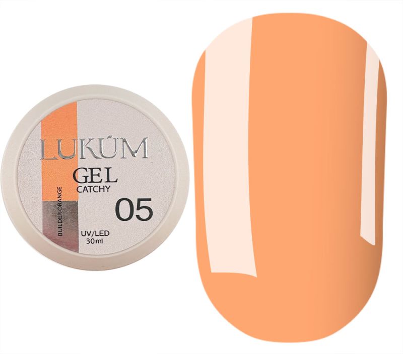 Lukum Гель для ногтей Builder Gel Catchy №05 (Orange), 30 мл