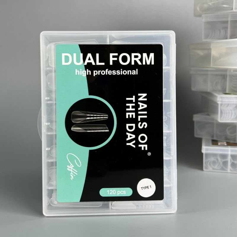 Nails Of The Day Top forms for extensions Dual Form Coffin, 120 pcs