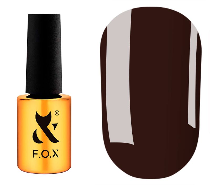 FOX gel varnish No. 408 (dark brown, enamel), 6 ml