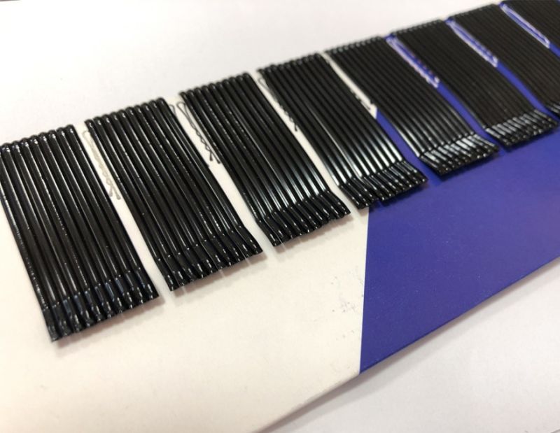 JZA invisible black straight 5 cm (100 pcs)