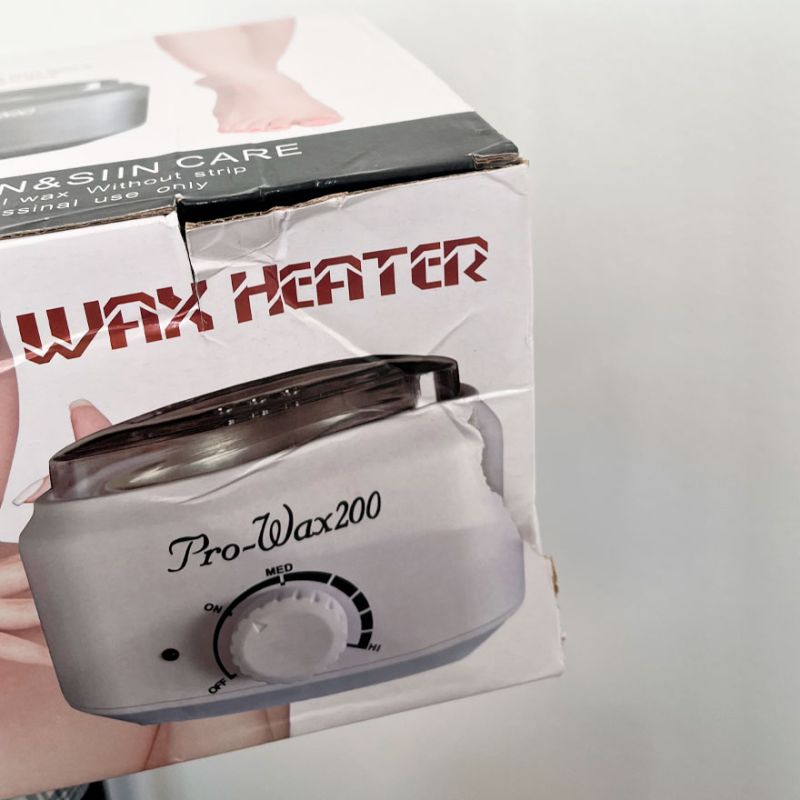 УЦІНКА пошкоджена коробка Pro-wax 200 Воскоплав для воску в банці, в таблетках, в гранулах, білий з прозорою кришкою (x гарантія 1 місяць)